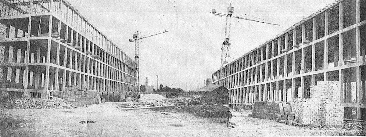 L'ex seminario di San Massimo in costruzione