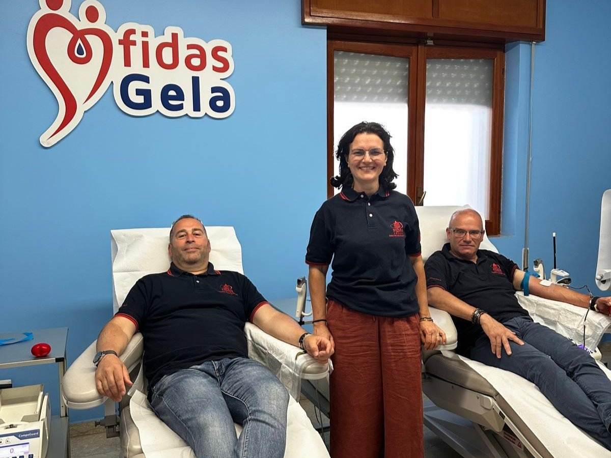 Corrado Marconi e Corrado Melegatti a Gela con la presidente di Fidas Verona Chiara Donadelli