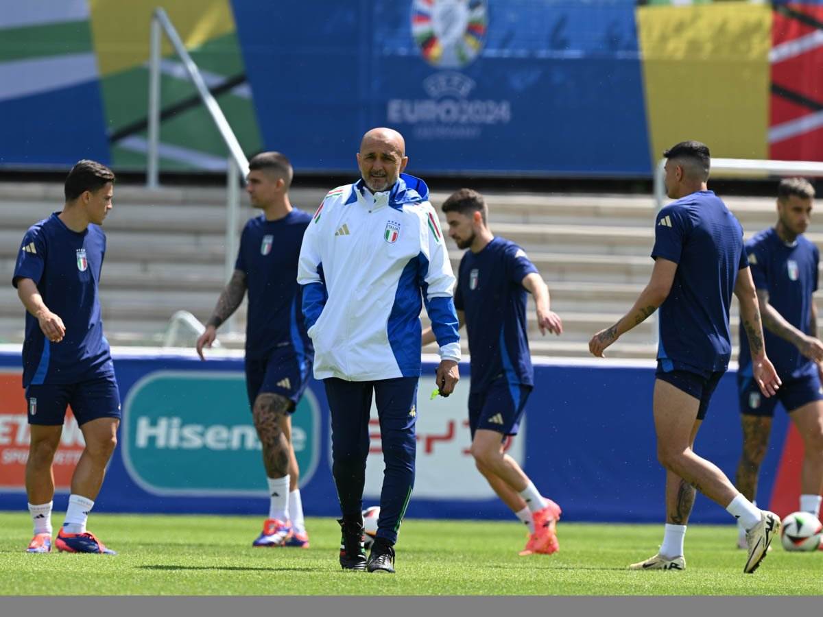 Spalletti in allenamento con l'Italia (Foto Figc)