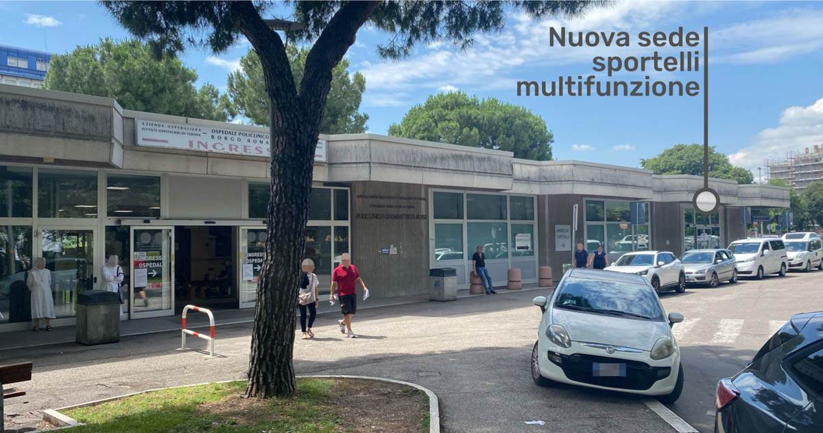 Ospedale Borgo Roma - nuova sede sportelli Cup e casse