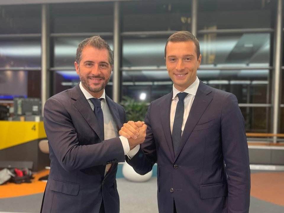 Paolo Borchia con Jordan Bardella