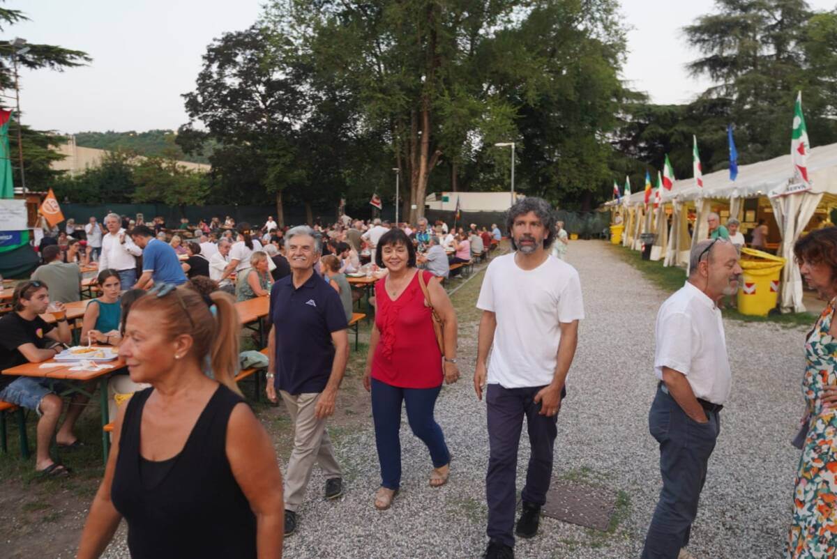 Il sindaco di Verona Damiano Tommasi alla Festa dell'Unità di Quinzano (29 luglio 2024)