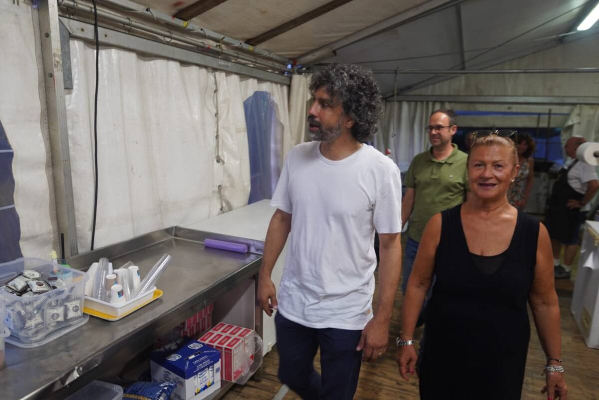 Il sindaco di Verona Damiano Tommasi alla Festa dell'Unità di Quinzano (29 luglio 2024)