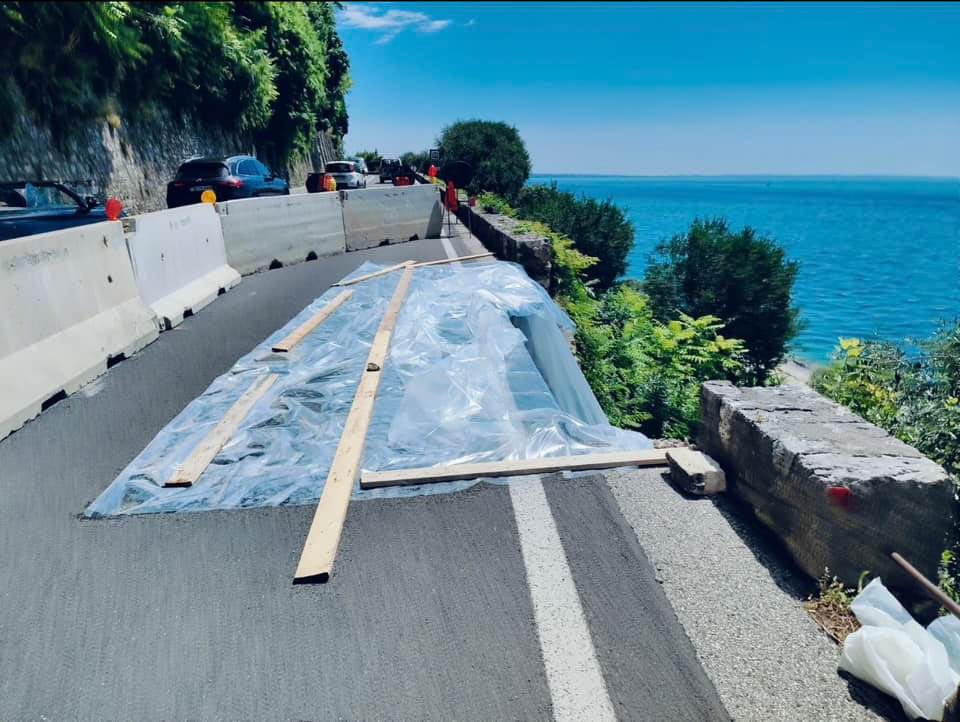 Gardesana Orientale crollo a Garda - Veneto Strade