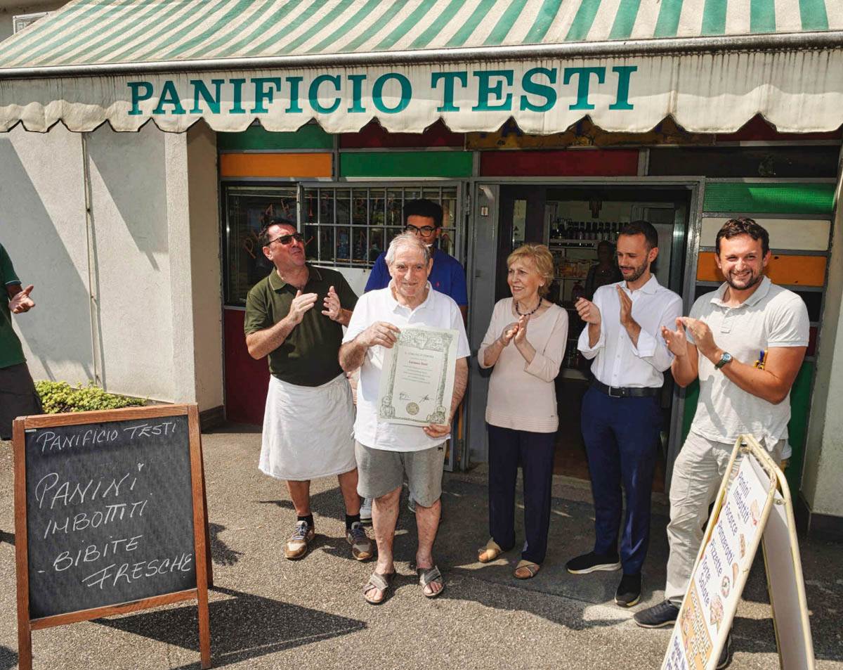 Panificio Testi - targa 50 anni attività