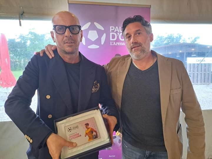 Il presidente del Real Minerbe Alberto Tezon con Simone Castiglioni