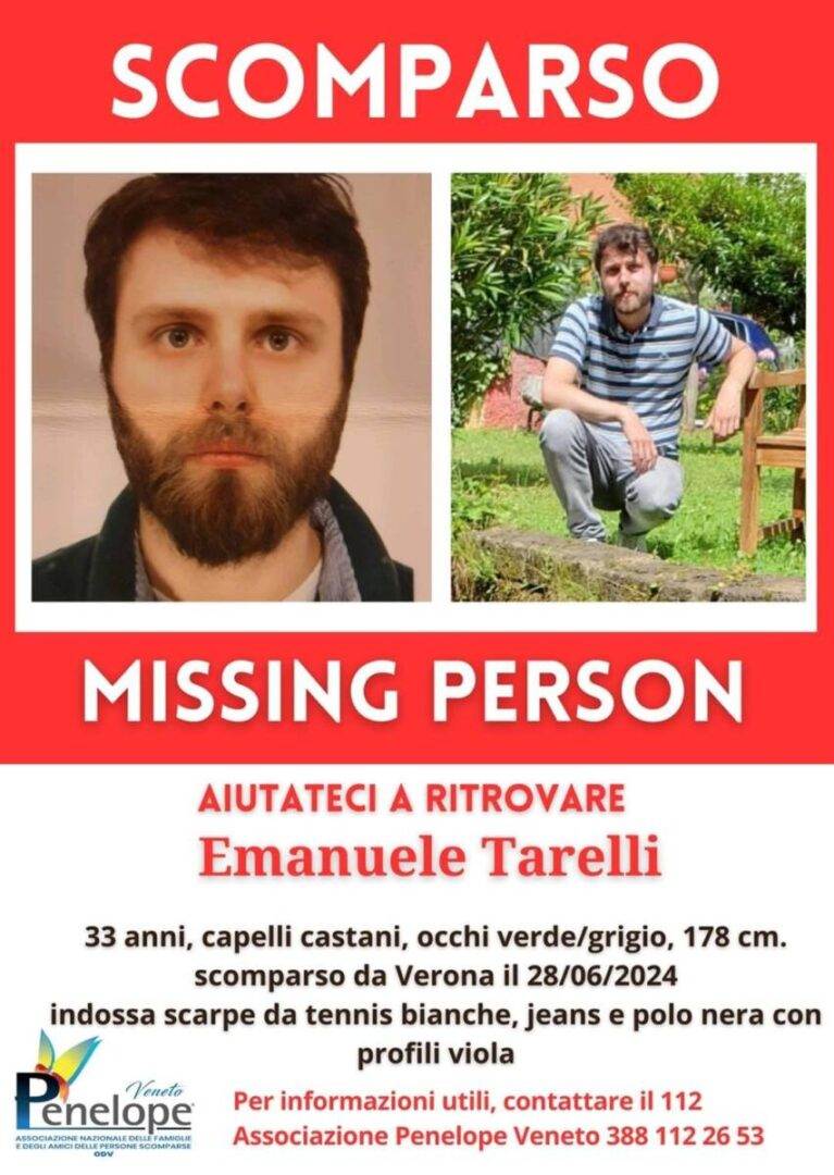 persona scomparsa borgo venezia emanuele tarelli