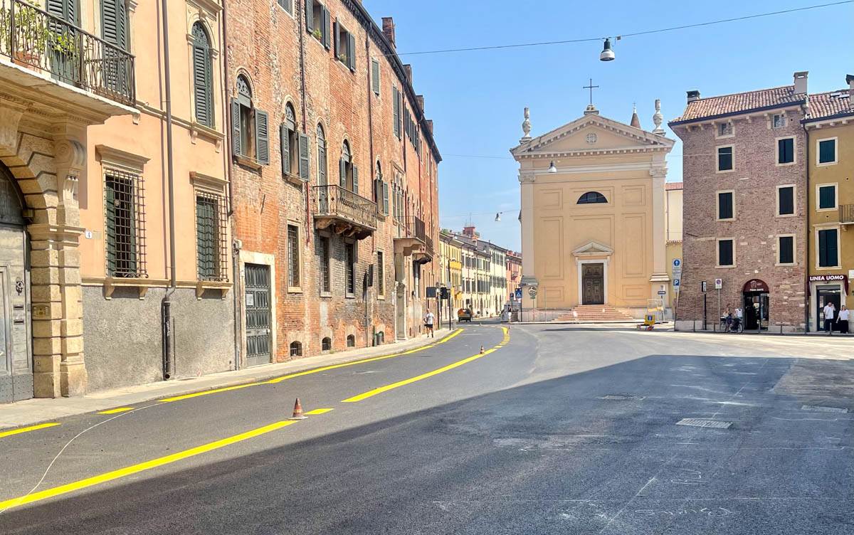Lavori asfaltatura Stradone Maffei e San Fermo