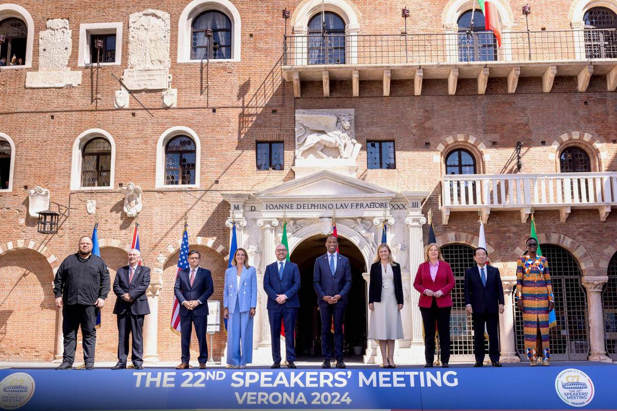 G7 Parlamenti a Verona: la foto di gruppo