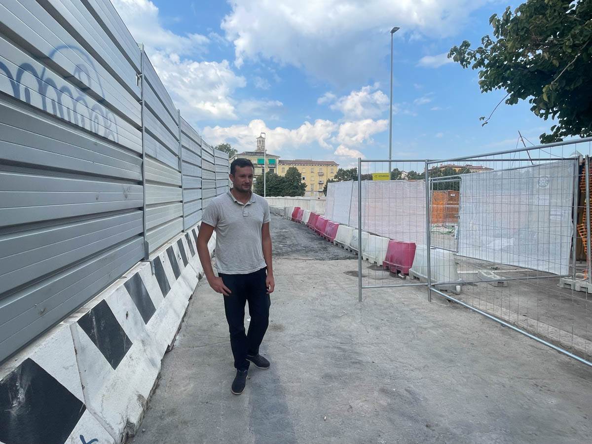 Aperta una corsia su ponte Nuovo. L'assessore Benini in sopralluogo