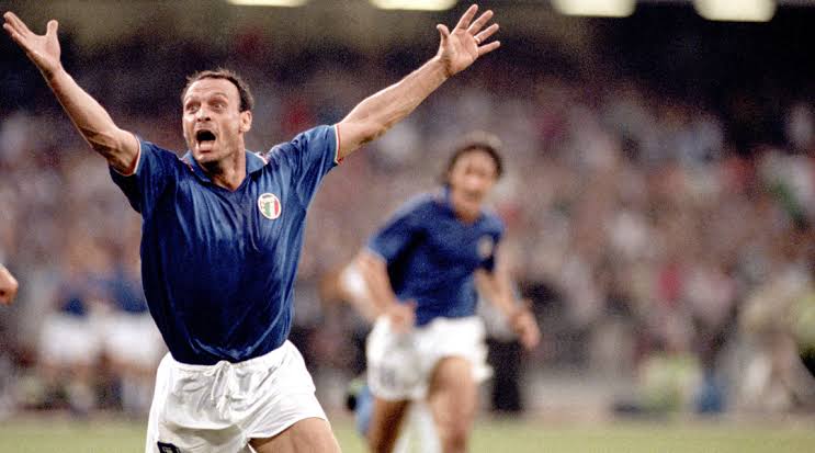 Totò Schillaci nel Mondiale di Italia '90.