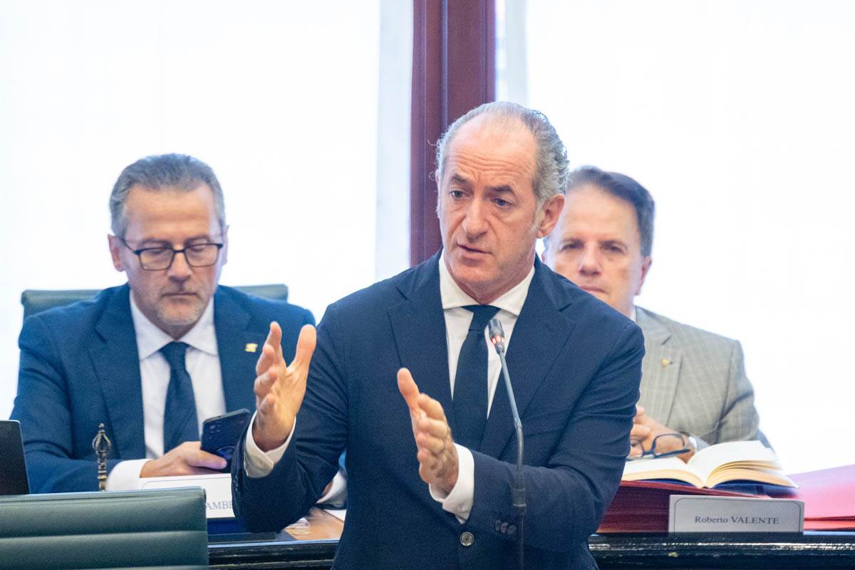 Luca Zaia in Consiglio regionale