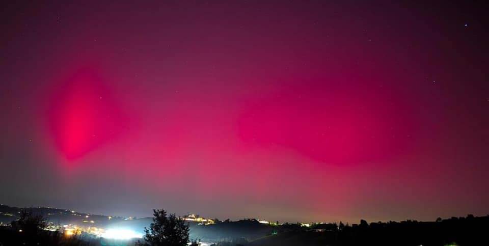 tempesta geomagnetica aurora boreale veneto verona