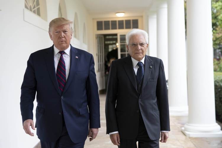 Donald Trump e Sergio Mattarella