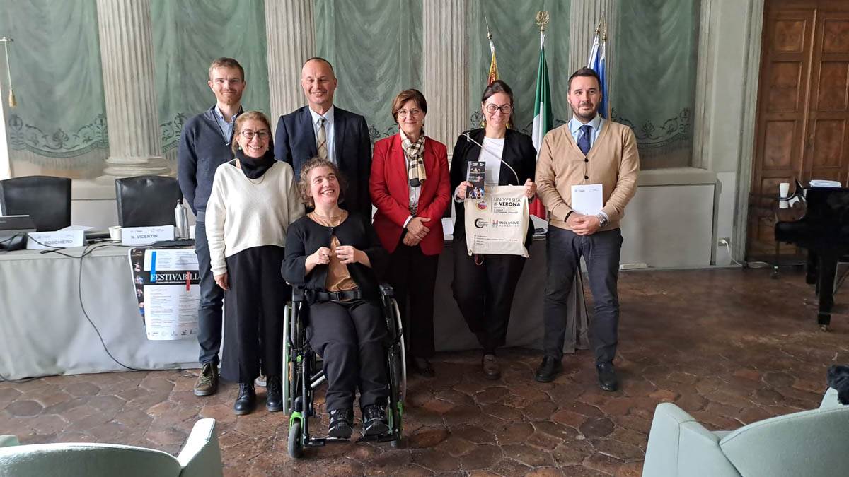 Festivabìlia 2024 - presentazione - da sx Boschiero, Vicentini, Salgaro, Veronesi, Facchinetti, La Paglia, Gugole