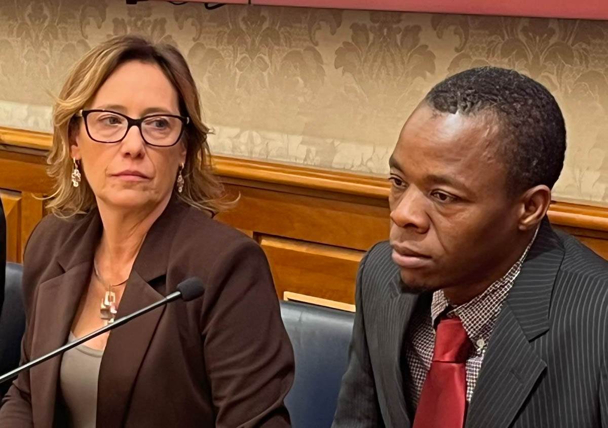 Ilaria Cucchi e Djemagan Diarra al Senato