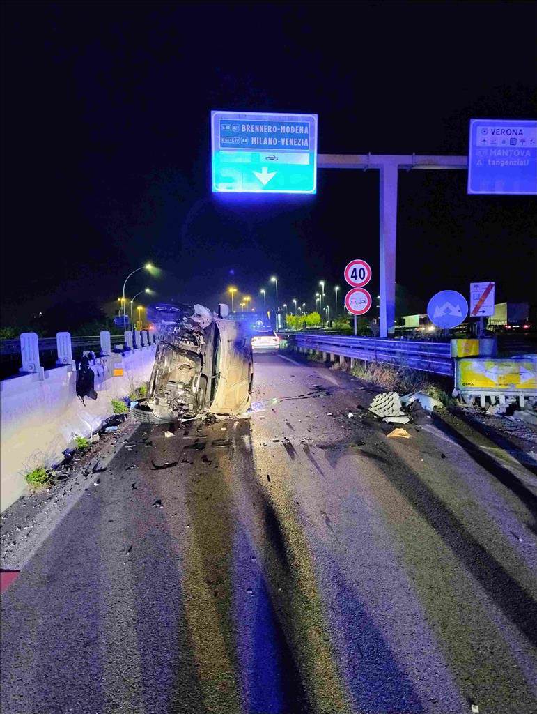 Incidente alla biforcazione fra SR62 e Tangenziale Nord a Verona (1.11.2024)