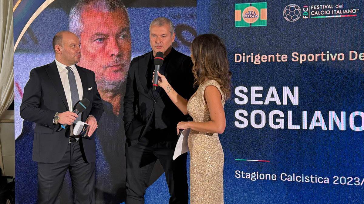 Sean Sogliano premiato al Gran Galà del calcio