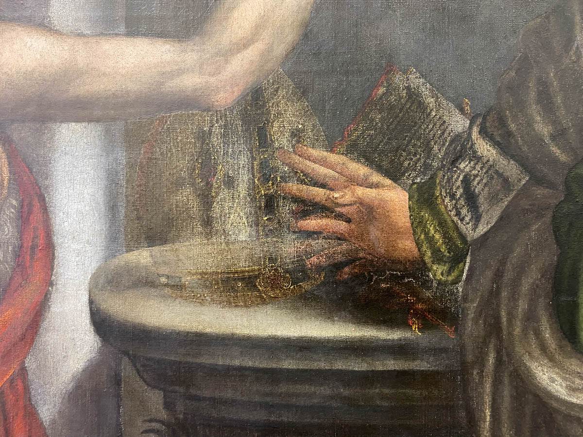 Tela di Sordo Mantovano a Orti di Bonavigo - Dettaglio libro con ripensamenti