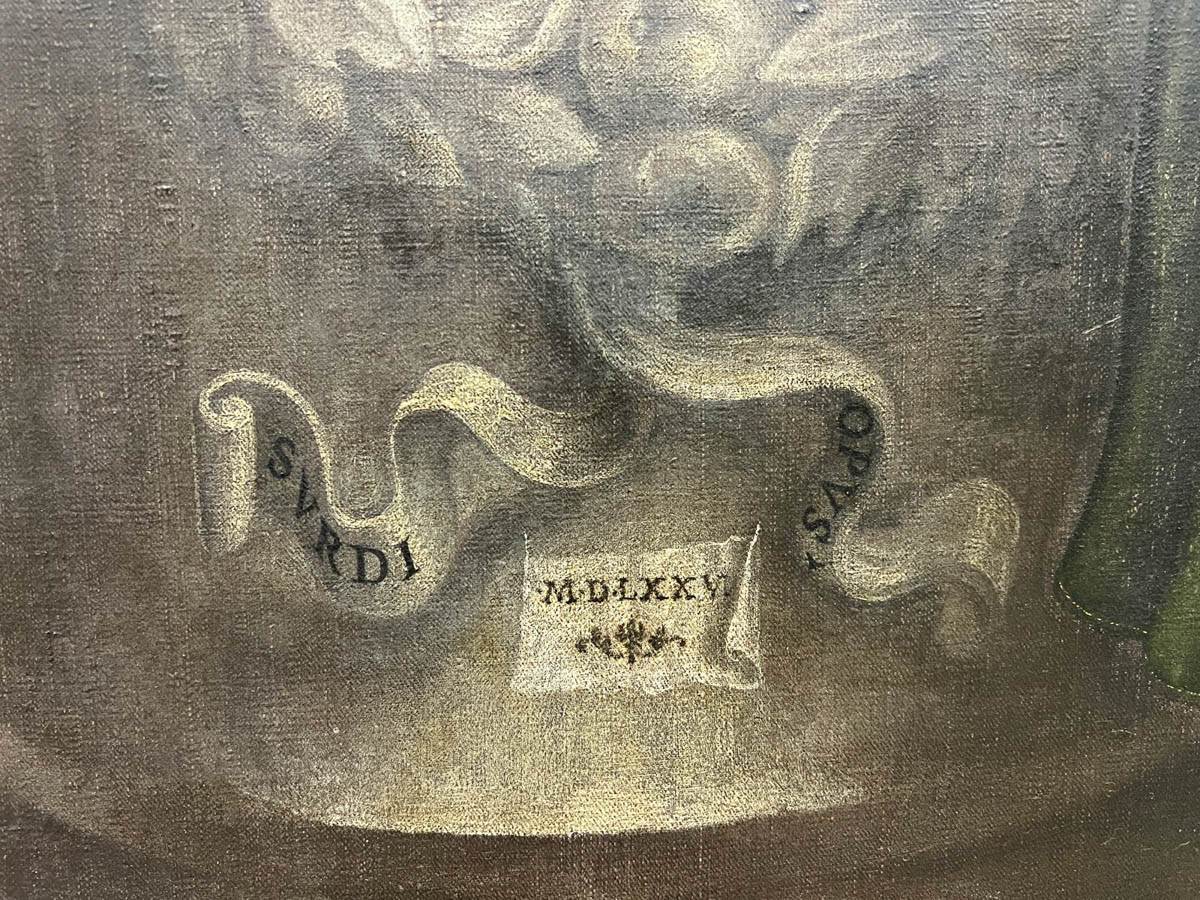 Tela di Sordo Mantovano a Orti di Bonavigo - Firma e data