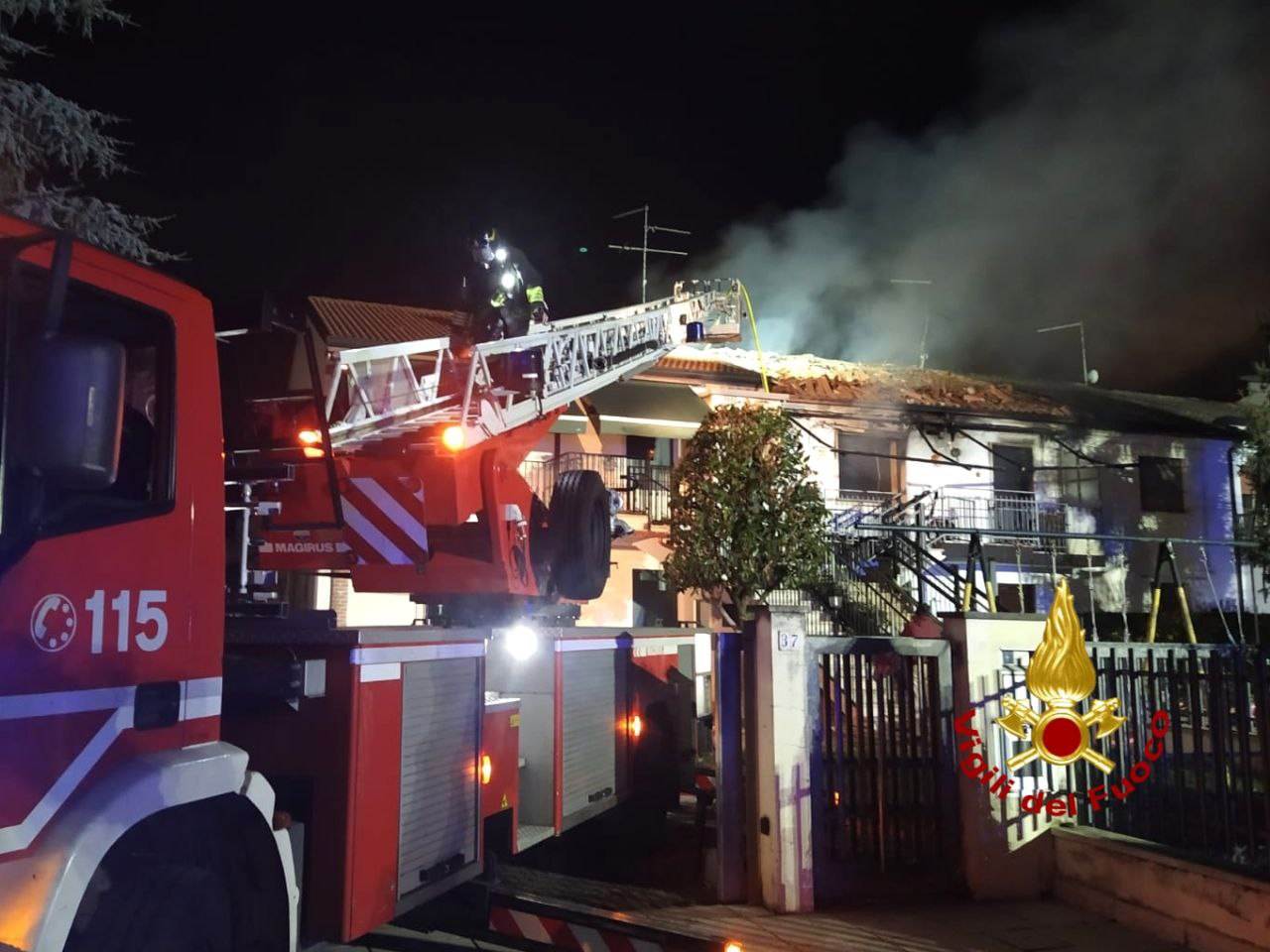 Vigili del fuoco - Incendio Albaredo d'Adige