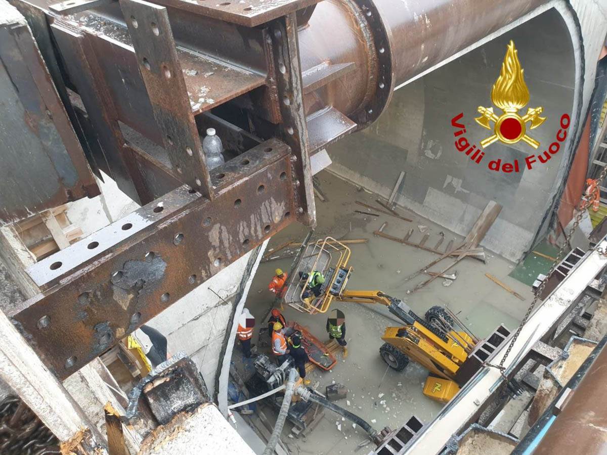 Vigili del fuoco - cantiere TAV Peschiera