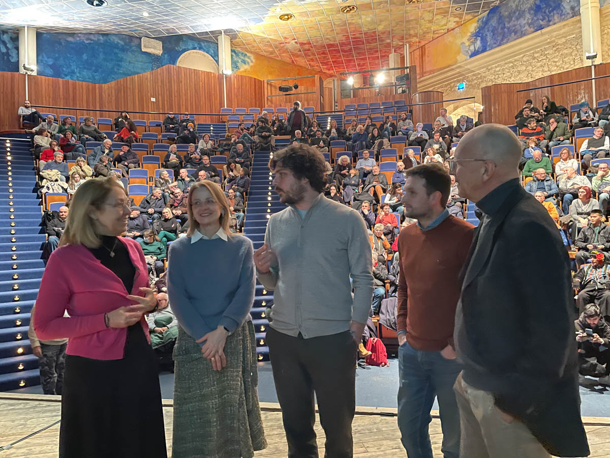 Gli assessori Ceni, Bissoli, Ferrari e Benini e il presidente di Amt3 e Atv Giuseppe Mazza