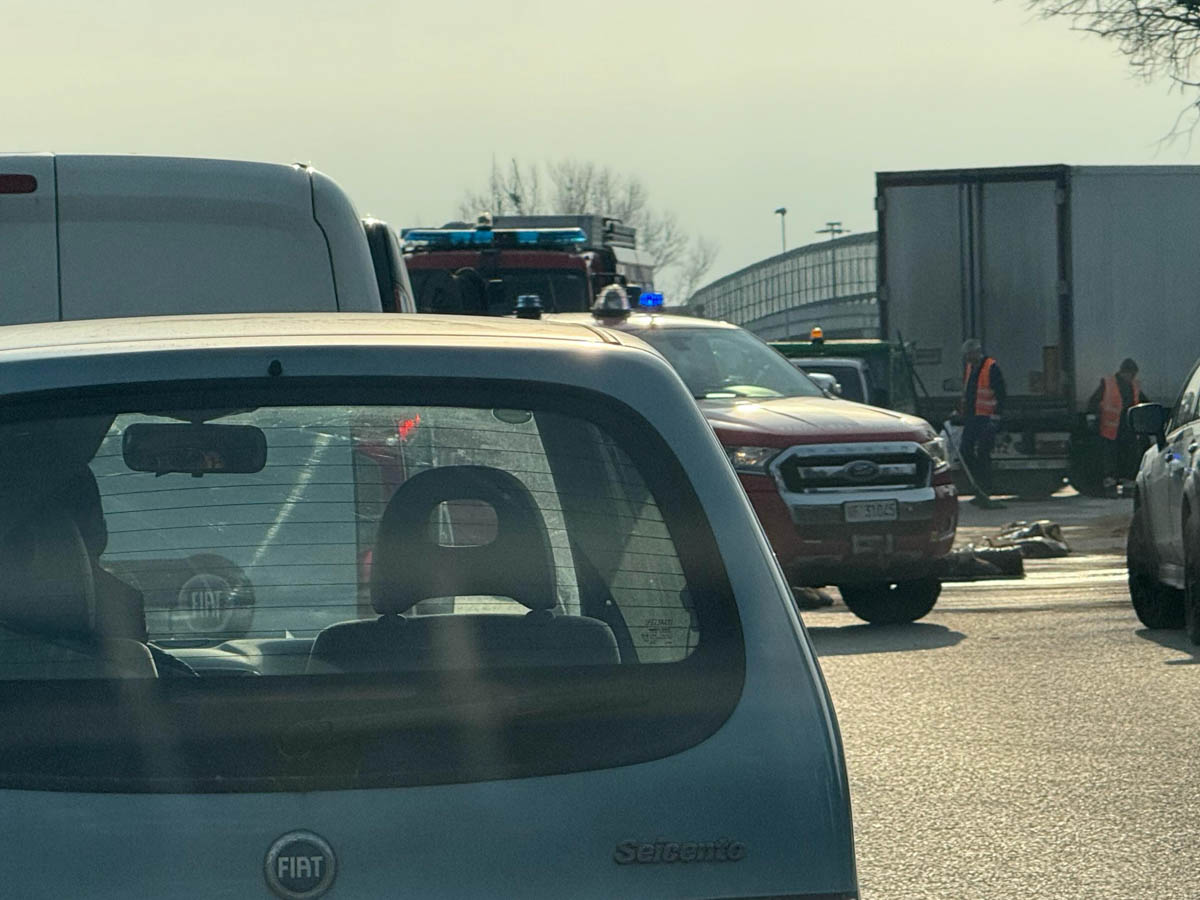 Incidente in strada dell'Alpo. Foto di un lettore