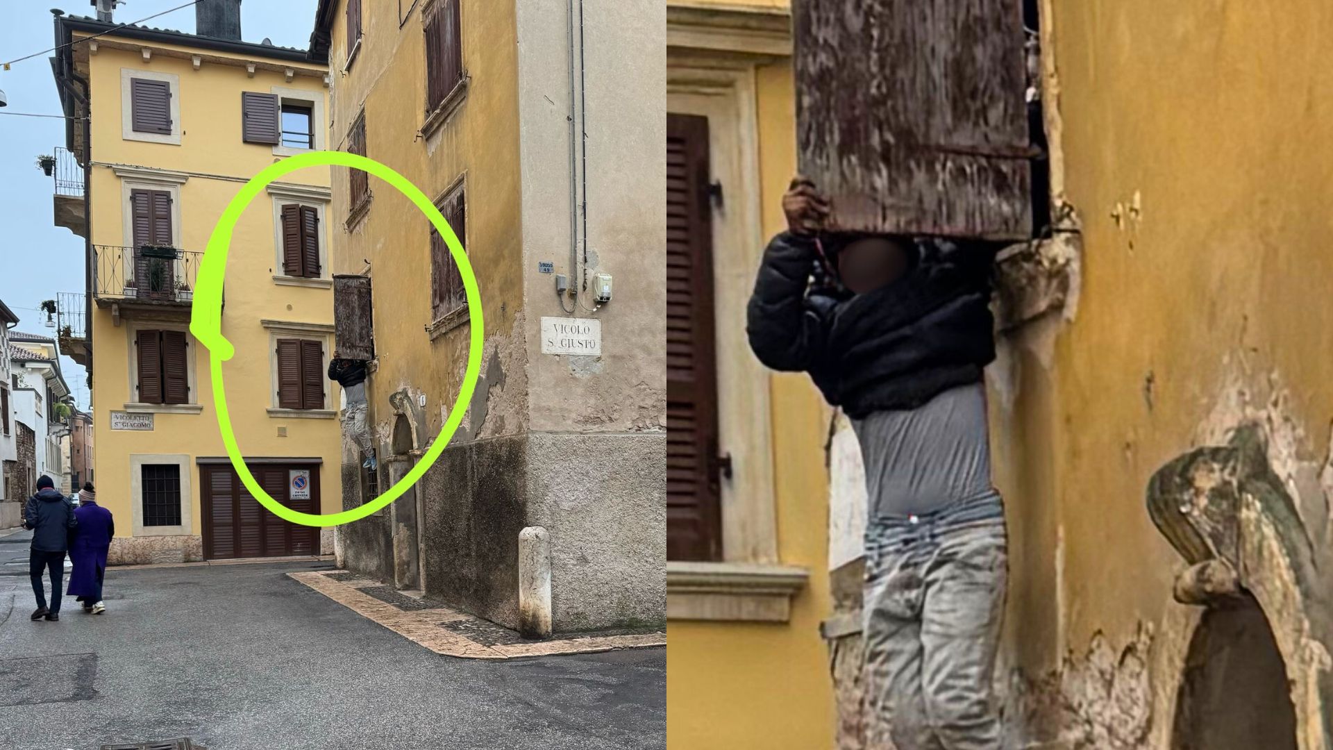 Verona occupazione vicolo San Giusto