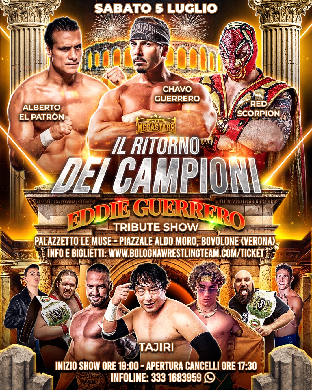 locandina il ritorno dei campioni wrestling jhonny puttini