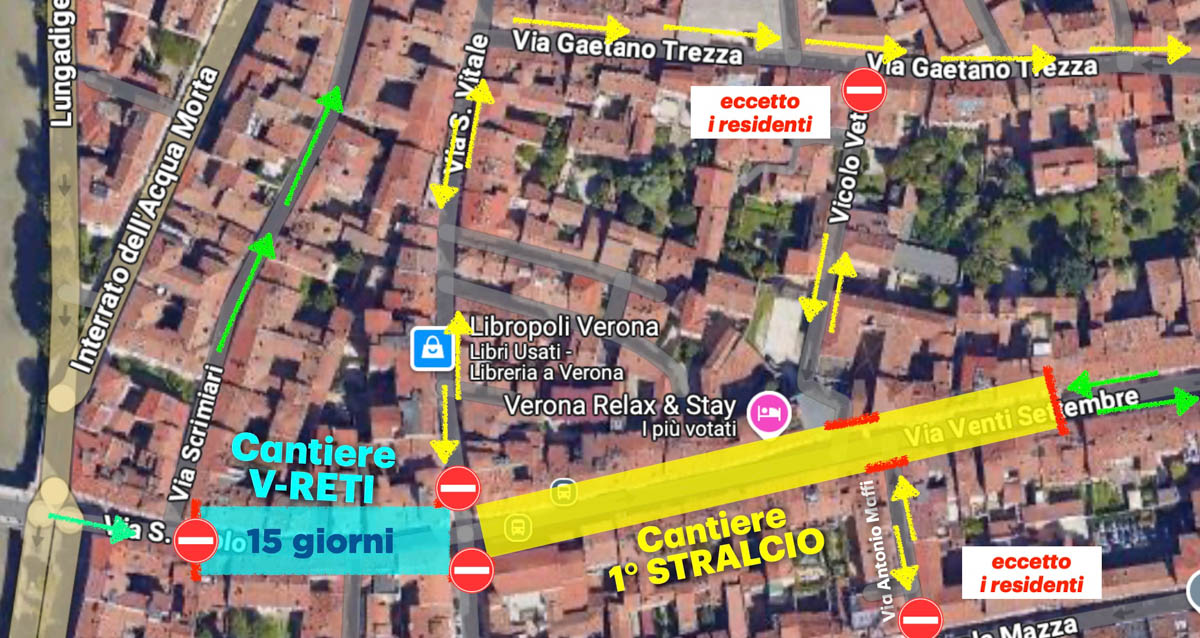 Cantiere Veronetta - Viabilità primi 15 giorni