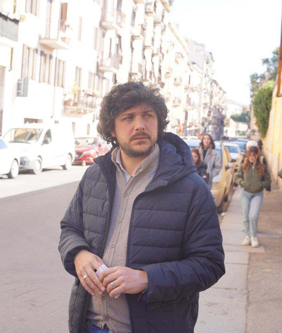 L'assessore Tommaso Ferrari in via Cantarane