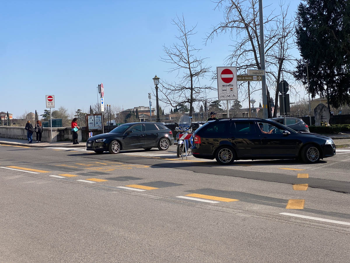 Incrocio Ponte Aleardi - viabilità cantiere Veronetta