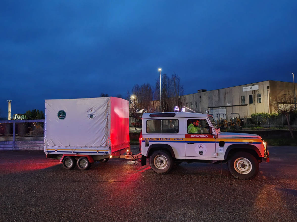 Maltempo Toscana: partenza Protezione civile Ana Verona