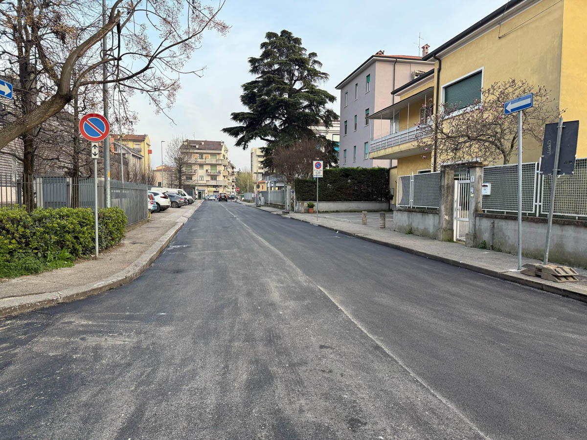 Nuovo asfalto Verona - via Negrelli