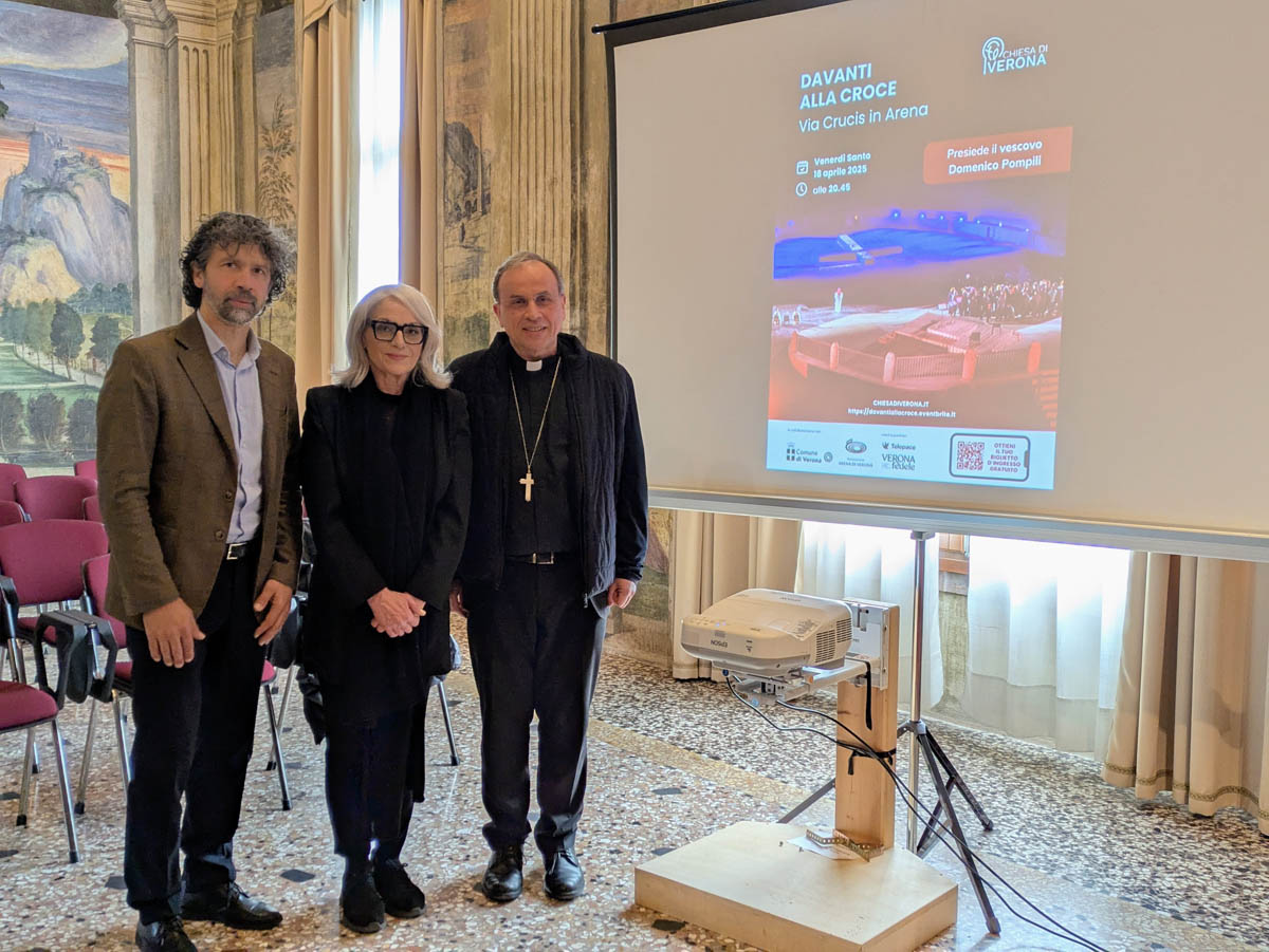 Presentazione via Crucis Verona - Tommasi, Gasdia, vescovo Pompili