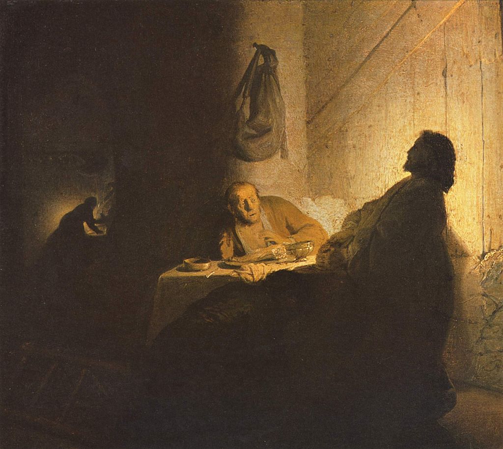 "Cena in Emmaus" di Rembrandt Van Reijn (1629)