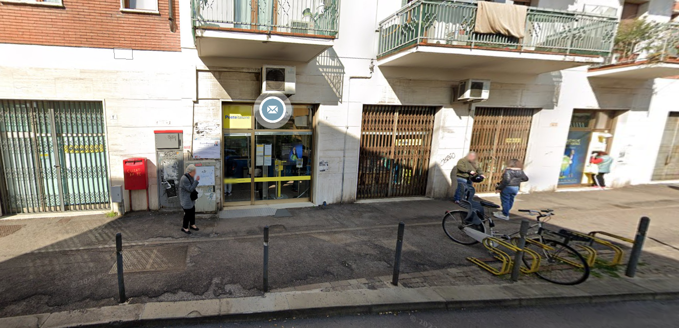 L'ufficio postale di via E. Salgari 1/A, a Borgo Venezia (Verona)