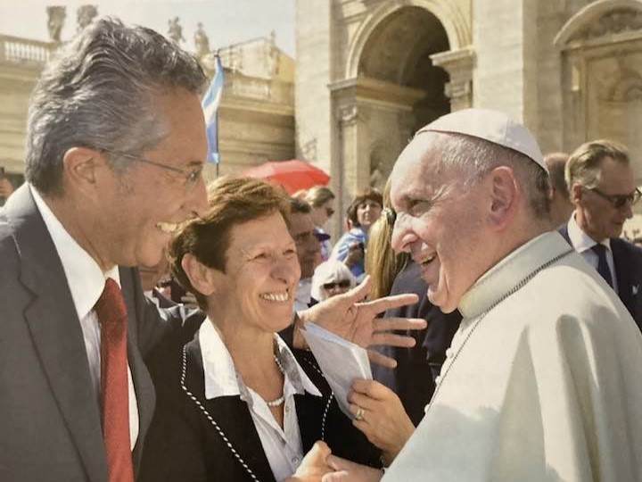 Antonio Pastorello con papa Francesco