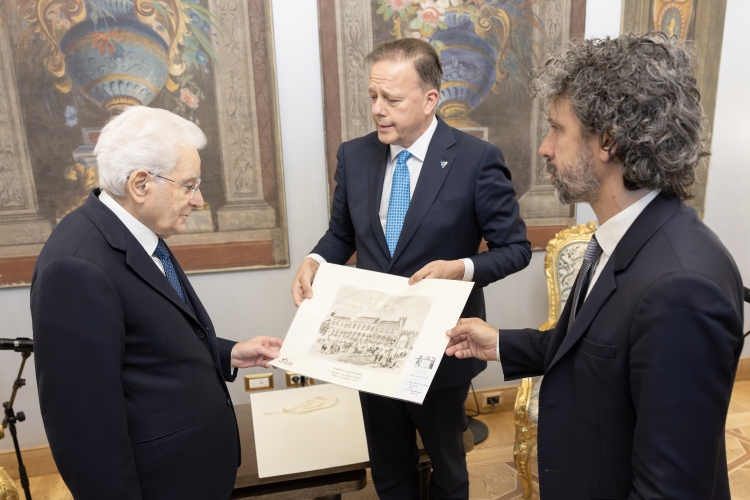 Sergio Mattarella, Federico Bricolo e Damiano Tommasi