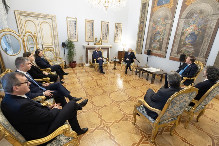 Sergio Mattarella delegazione Veronafiere Vinitaly