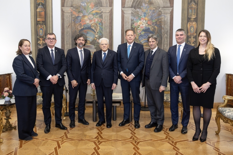 Sergio Mattarella delegazione Veronafiere Vinitaly