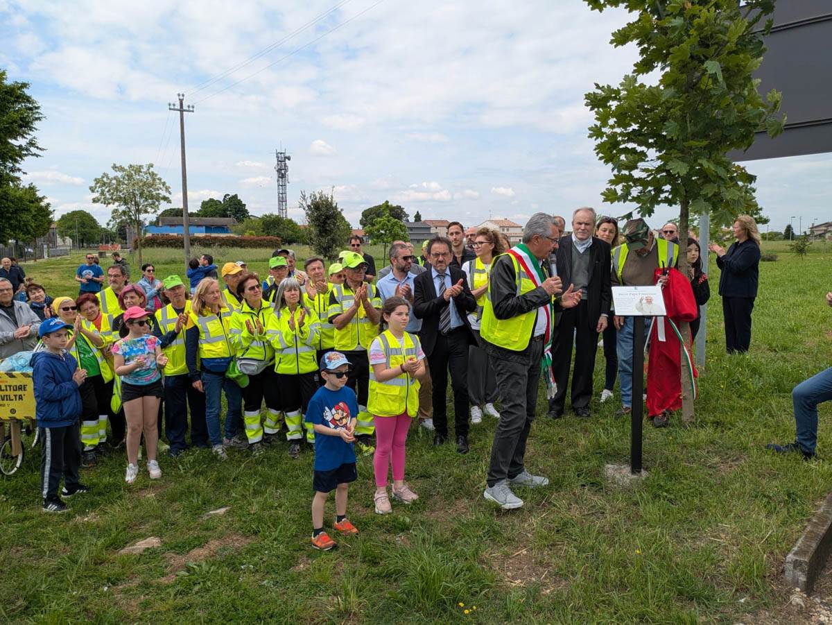Inaugurazione parco Papa Francesco a Roveredo di Guà (27 aprile 2025)