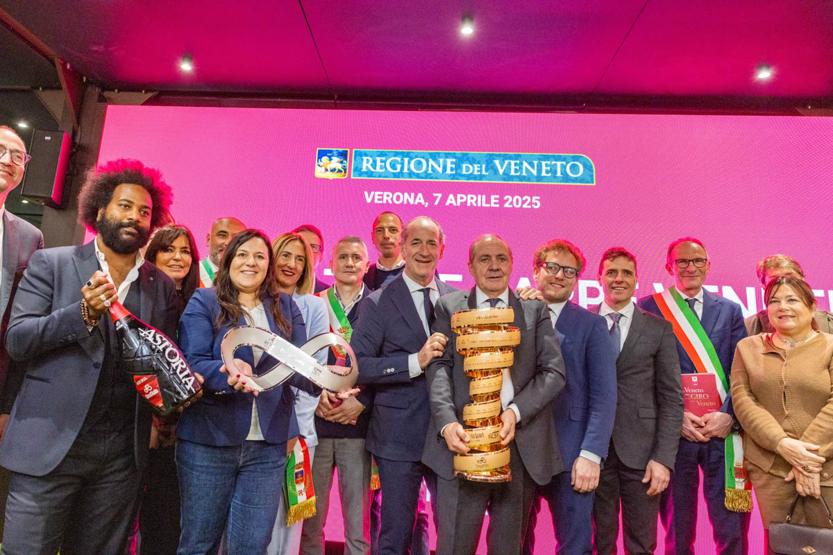 Presentazione tappe venete Giro 2025 a Vinitaly
