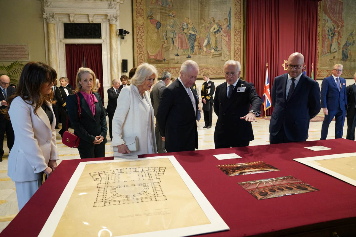 Re Carlo III a Roma Camera dei Deputati con il presidente Lorenzo Fontana