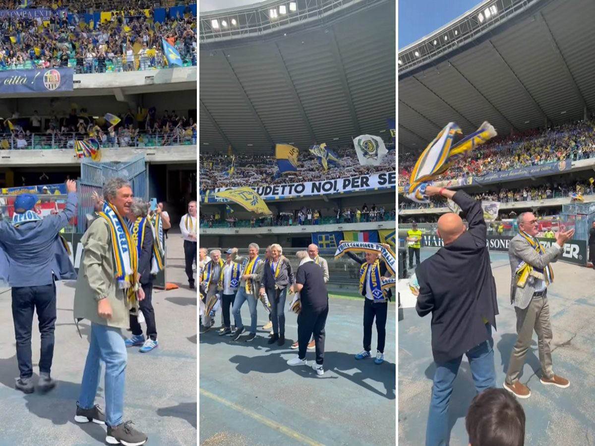 Campioni Hellas entrano al Bentegodi