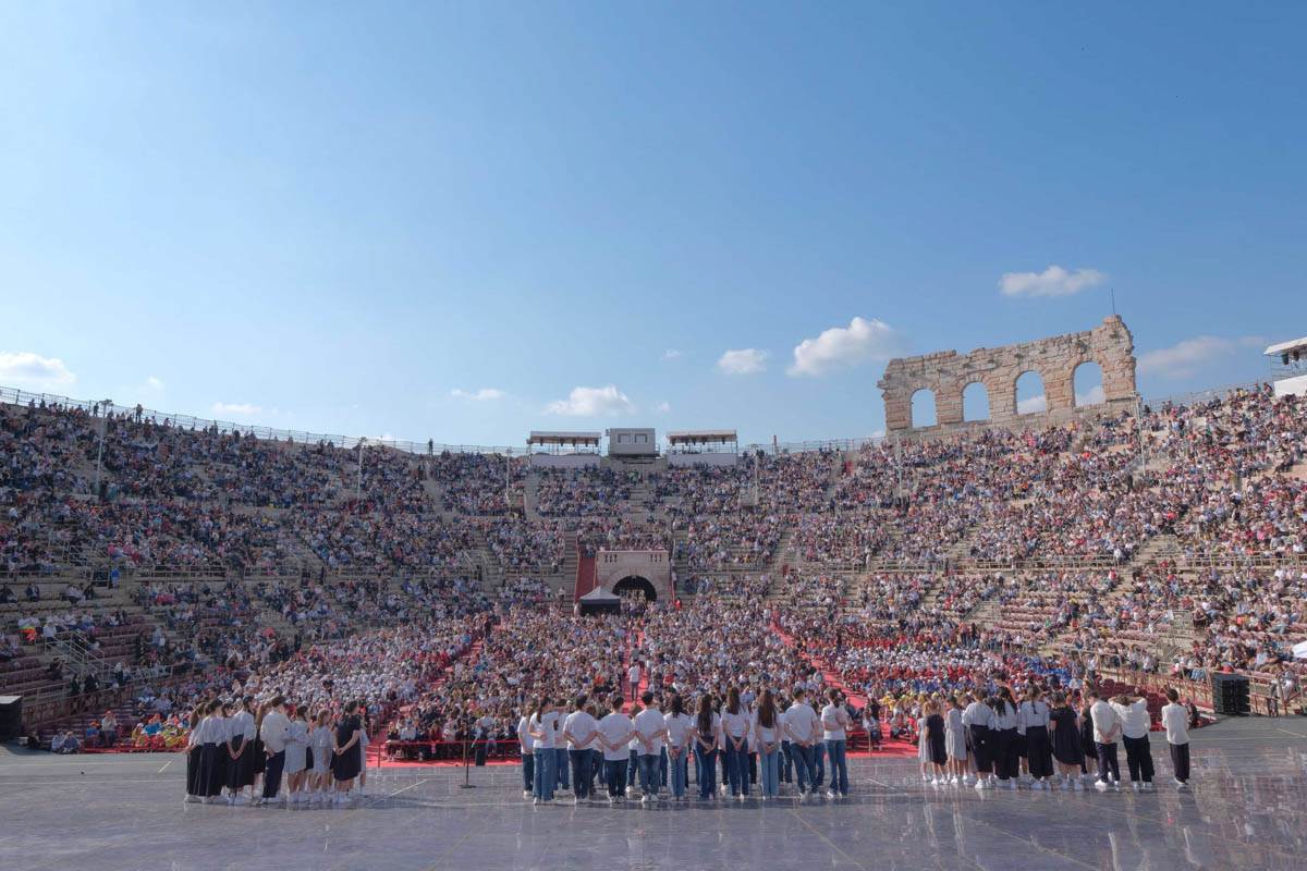 Cori bambini in Arena - Pubblico in Arena