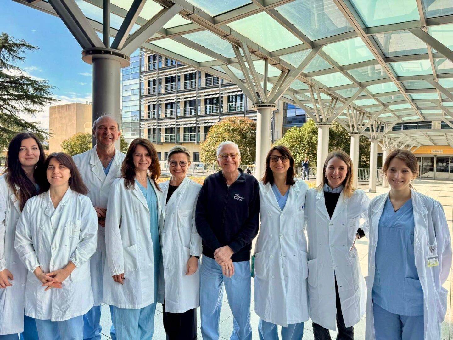 Da sinistra Padovani, Presti, Bergamini, Zamboni, Raffaelli, Franchi, Mantovani, Biancotto, Tamborrino gravidanza aoui verona screening ostetricia