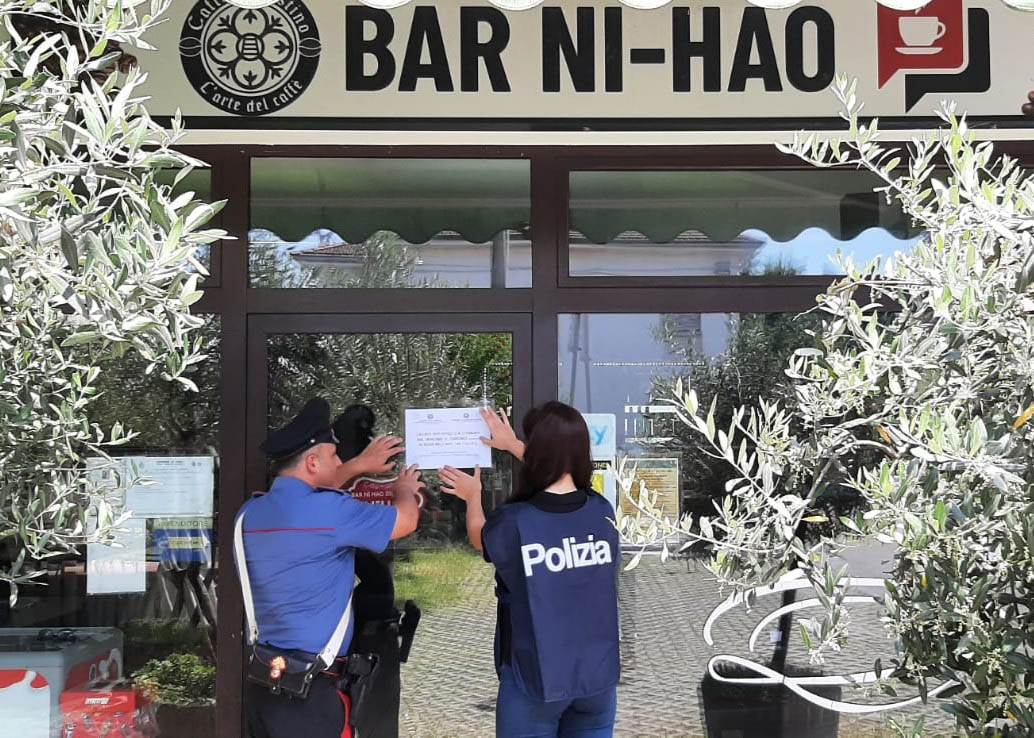 Polizia di Stato - Chiusura Bar Ni Hao Sona