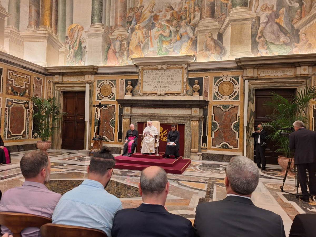 Udienza movimenti popolari Arena di Pace Papa Leone XIV